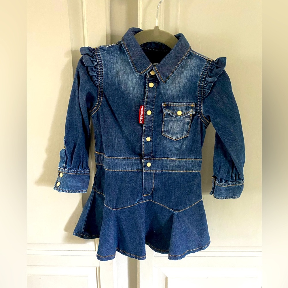 DSQUARED2 BLUE DENIM DRESS 18 M